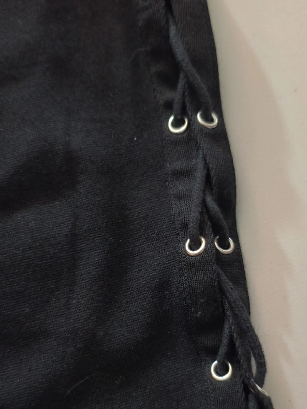 Express Black Lace-Up Side Leggings - Picture 2 of 7